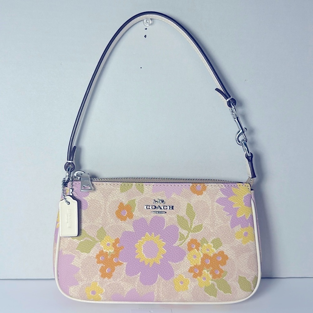 NWT Coach Nolita 19 Signature Canvas Floral Print Wristlet Shoulder Bag Purse - Picture 6 of 16